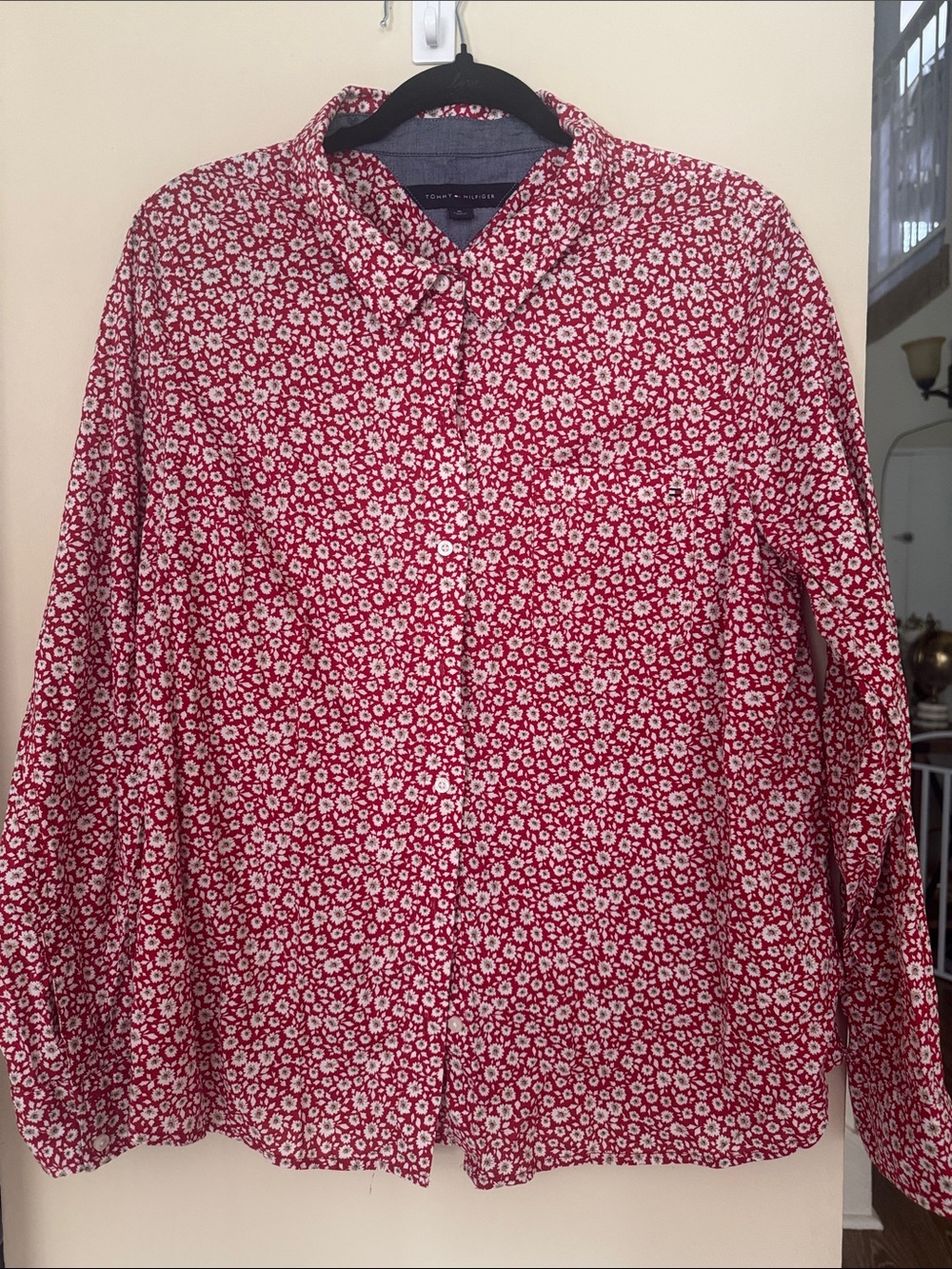 Tommy Hilfiger Red Floral Button-Down Shirt - Picture 1 of 3